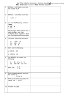 Year 7 Higher Maths Revision homework sheets | Teaching Resources