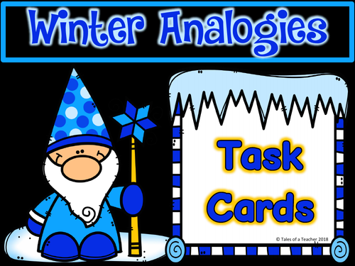 Winter Analogies Task Cards | Teaching Resources