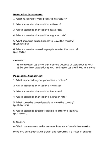 Population Lesson 6 - Impacts of One Child Policy