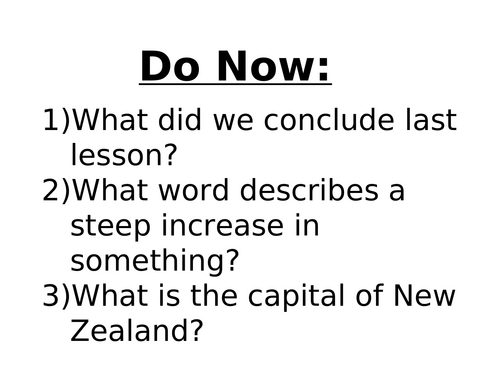 Urbanisation Lesson 2 - How did the world become urbanised?