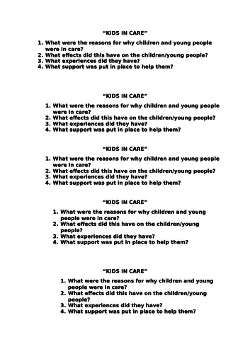 Unit 10 Caring for Children and Young People- Child related reasons ...