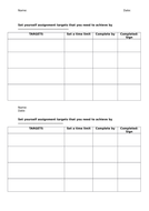 Student target sheet | Teaching Resources