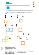 lesson plan numeracy numicon addition special needs p