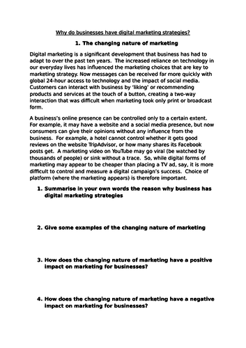 UNIT 6 MARKETING STRATEGY- DIGITAL MARKETING STRATEGIES