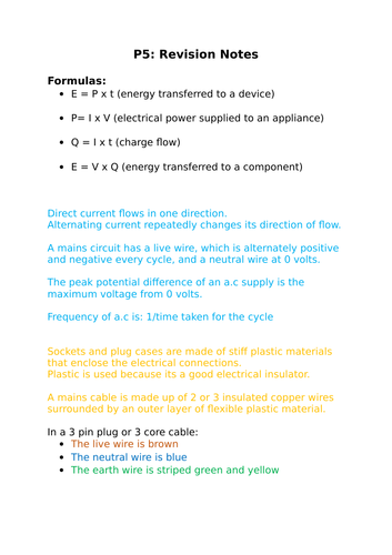 Aqa Gcse 9 1 Physics Paper 1 Complet Revision P1 P7 Teaching Resources 3770