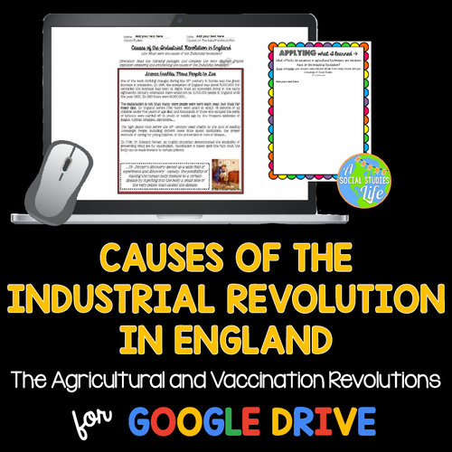 Causes of the Industrial Revolution in England Teaching Resources