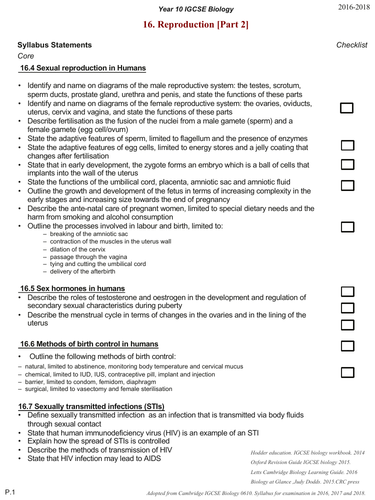 igcse reproduction unit teaching resources