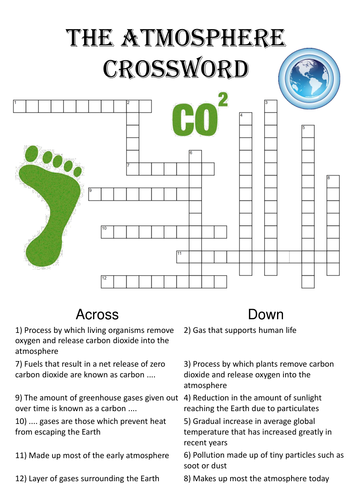 Chemistry Crossword: The atmosphere