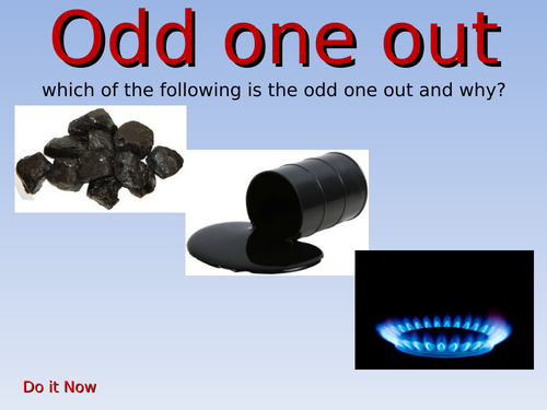 KS3- ENERGY unit - L1 fossil fuels - fully resourced