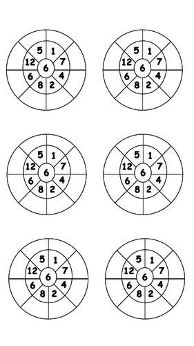 6x Multiplication Wheels