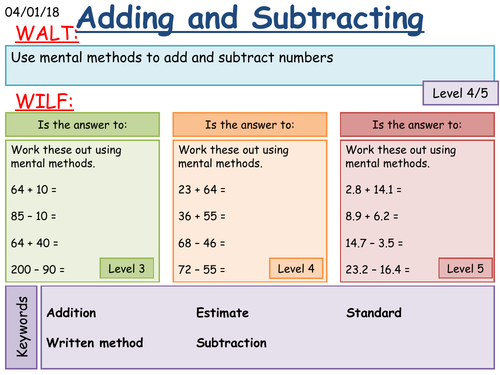 KS2/KS3 Maths: Adding and Subtracting Decimals