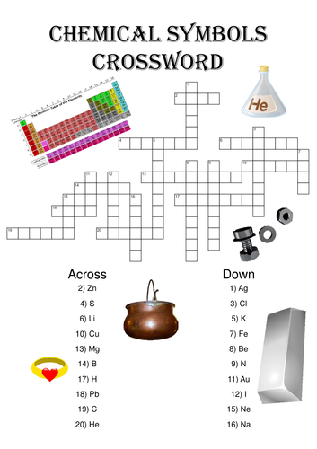 Chemistry Crossword Puzzle: Chemical Symbols