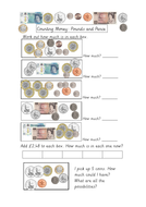 year 3 money counting money ps and p and finding all the