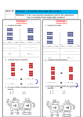 Multiplying 3 Single Digit Numbers