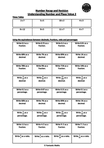 WJEC Foundation - Understanding Number and Place Value Booklet 2