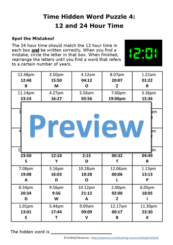 Time Worksheets KS2 | Teaching Resources