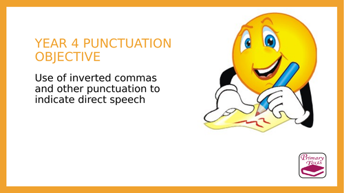 Year 4  Inverted Commas: PPT Lesson and Assessment