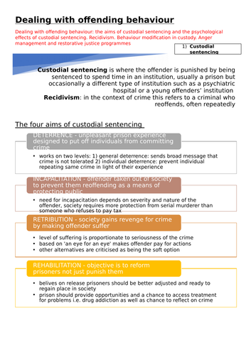 Dealing With Offending Behaviour