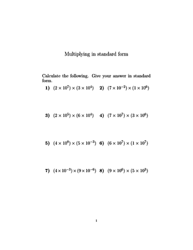 multiplying-in-standard-form-worksheet-with-solutions-teaching-resources