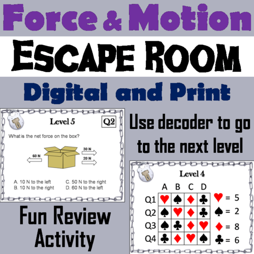 Force and Motion Escape Room