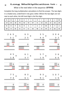 long multiplication puzzle teaching resources
