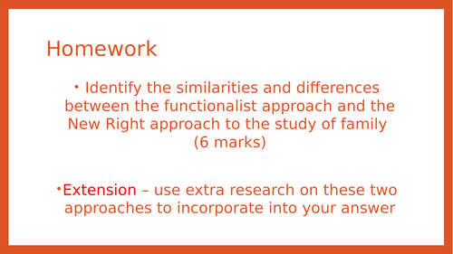 Sociology- New Right view of family