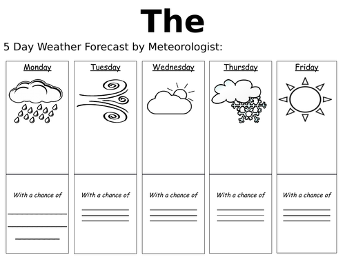 Cloudy With A Chance Of Meatballs Kindergarten Reception Sequence Of 7 Lessons Teaching Resources