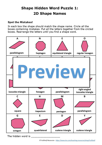 Shape Worksheets KS2 | Teaching Resources