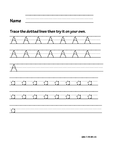 Single Letter Tracing Practice Set | Teaching Resources