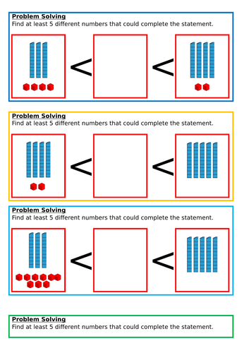 Order numbers to 50, Spring block 2, year 1