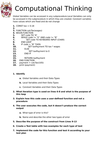 gcse and igcse computer science revision materials teaching resources