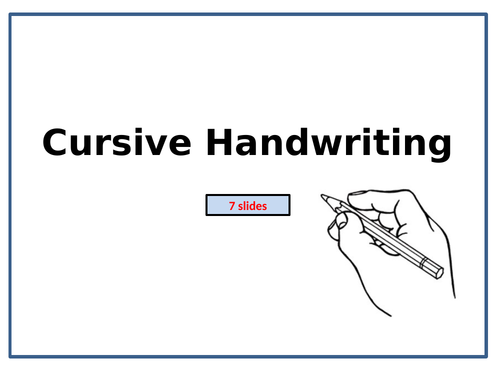 Cursive Handwriting & Tripod Grip
