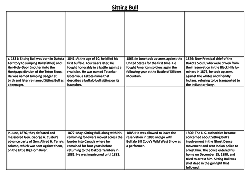 Sitting Bull Comic Strip and Storyboard