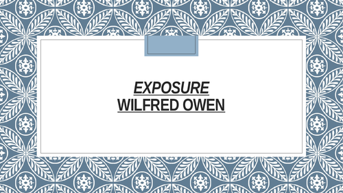 Exposure - Wilfred Owen