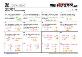 Gcse Revision Interior And Exterior Angles