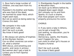 Ancient Greece song for assembly - original, humourous lyrics ...