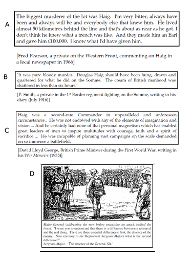 Was Haig the Butcher of the Somme? | Teaching Resources