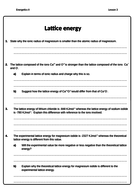 Born Haber cycles & lattice energies - complete topic | Teaching Resources