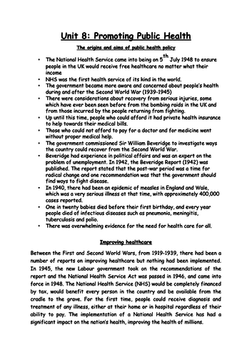 Unit 8 promoting health and wellbeing coursework 04 picture