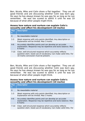 GCSE HEALTH AND SOCIAL CARE- NATURE Vs NURTURE | Teaching Resources