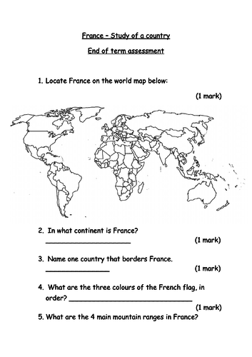 ks3 geography sow country study france teaching resources