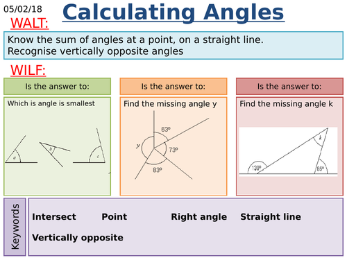 KS2/KS3 Maths: Calculating Angles along a line and about a point