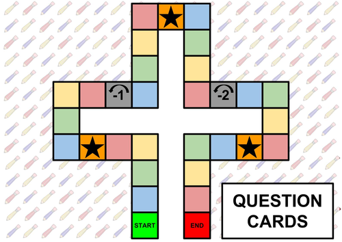 maths board game with unlimited questions teaching resources