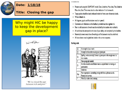 AQA GCSE geography - Economic World - Closing the Gap