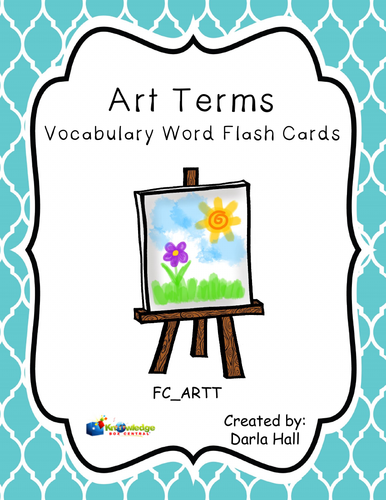 art-terms-vocabulary-flash-cards-teaching-resources