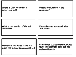 AQA GCSE Biology (Combined Science) Flash cards for Topic 1 Cell ...