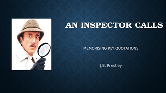 Memorise Quotations An Inspector Calls | Teaching Resources