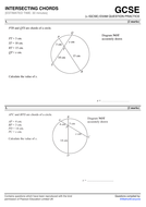IGCSE 9-1 Exam Question Practice (Intersecting Chords) | Teaching Resources
