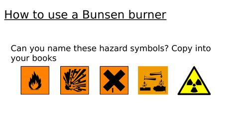 Using a bunsen year 7 intro