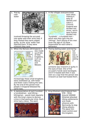 Law enforcement in the Anglo-Saxon period - Edexcel GCSE (9-1) History